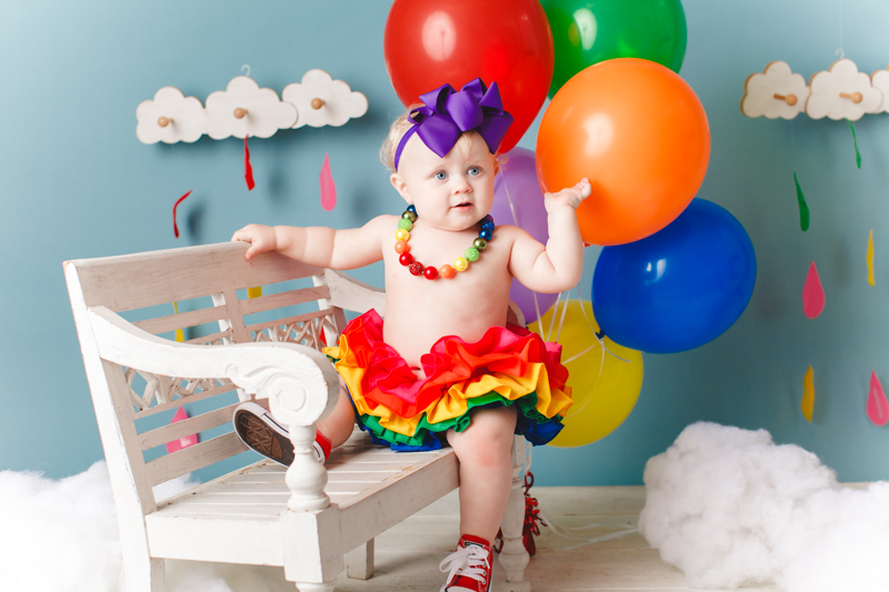 rainbow cake smash dallas child photographer