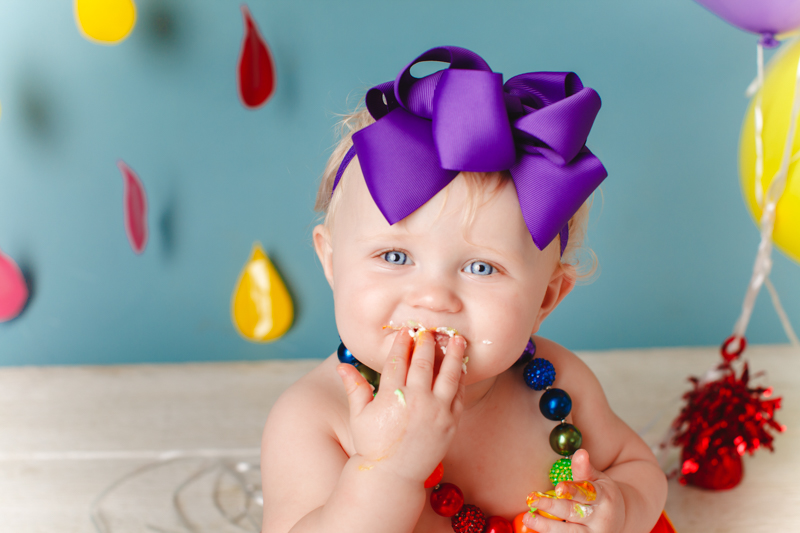 rainbow cake smash dallas child photographer