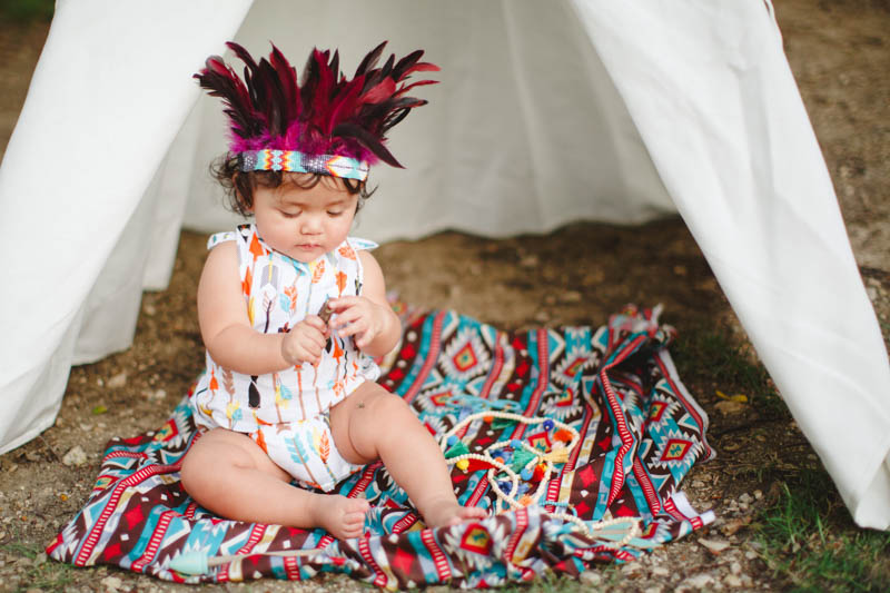 Native American One Year Old Birthday Session